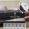 imageBEDLORE Queen Mattress Topper Viscose Made from Bamboo Soft Pillow Top Mattress Pad Thick Mattress Cover for Back Pain Relief with 618 inches Deep PocketGray
