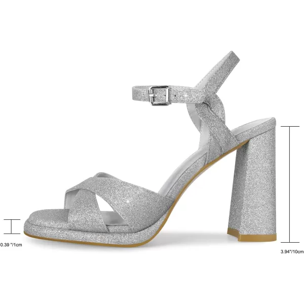 wetkiss Platform Heels Women Comfortable High Heeled Sandals with Adjustable Ankle Strap Chunky Heel For Wedding Homecoming Party Dress