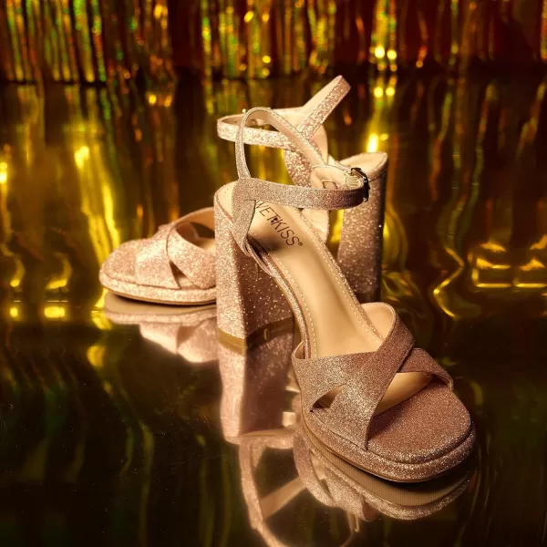 wetkiss Platform Heels Women Comfortable High Heeled Sandals with Adjustable Ankle Strap Chunky Heel For Wedding Homecoming Party Dress
