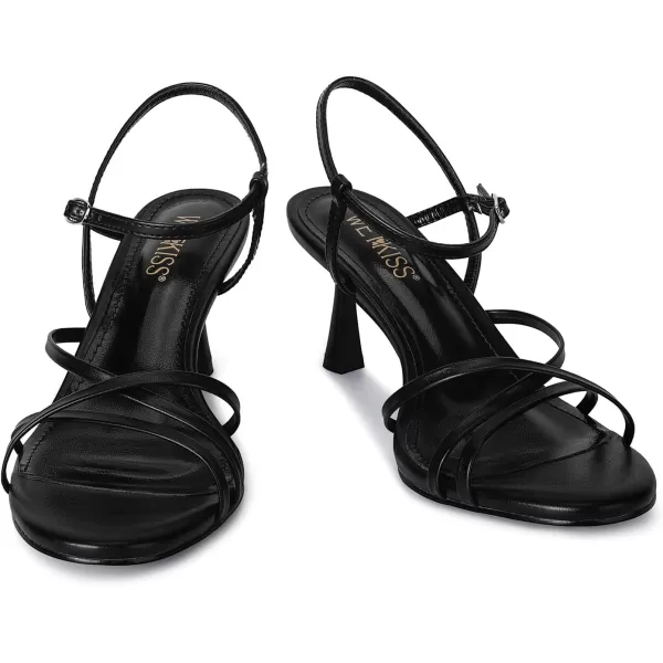wetkiss Strappy Heels For Women Sandal Heels Low Heels Kitten Heels Adjustable Ankle Strap Round Open Toe For Homecoming Party Dress Wedding Gold Black White