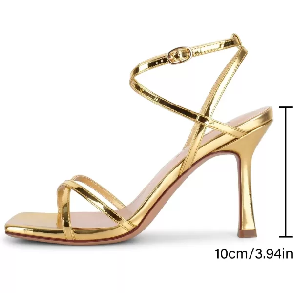wetkiss Strappy Heels Women Stiletto High Heeled Sandals Adjustable Ankle Strap Square Open Toe Pumps For Homecoming Party Dress Wedding
