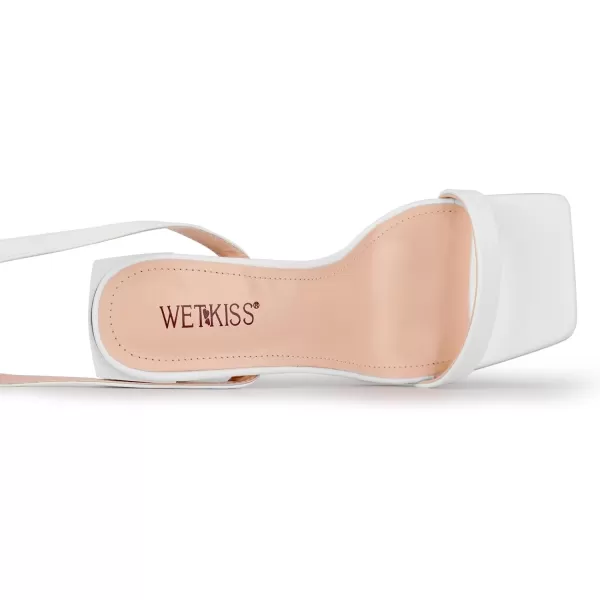 wetkiss Chunky Heels for Women Block Heeled Sandals with Square Open Toe and Adjustable Ankle Strap for Daily Wear