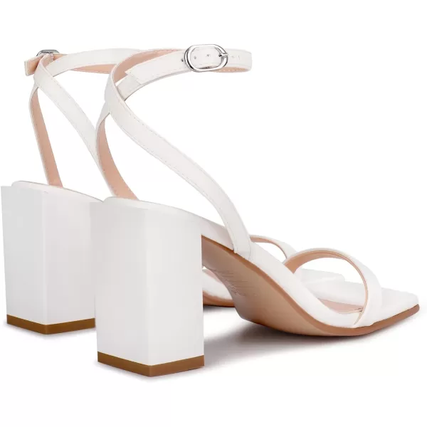 wetkiss Chunky Heels for Women Block Heeled Sandals with Square Open Toe and Adjustable Ankle Strap for Daily Wear