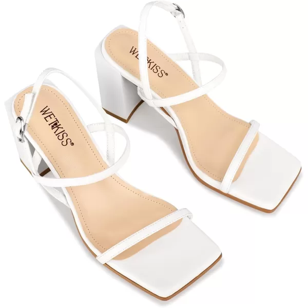 wetkiss Chunky Heels for Women, with Square Toe, Chunky Heel and Ankle Strap Design, Comfortable and Stylish
