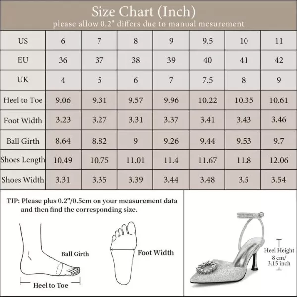 wetkiss Clear Heels Shoes for Women, Crystal Rhinestones Slingback Wedding Shoes Pointed Toe High Heel Sandals