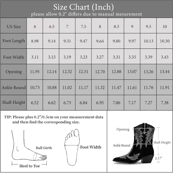 wetkiss Cowboy Boots for Women, Cowgirl Boots with Side Zipper and Chunky Heel Design for Music Festivals, Weddings...