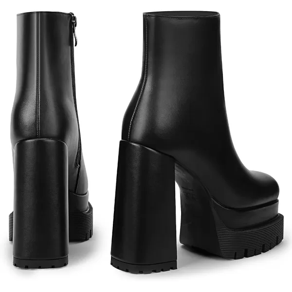wetkiss Platform Boots for Women, with Sassy Platform, Chunky Heel, Square Toe and Side Zipper Design