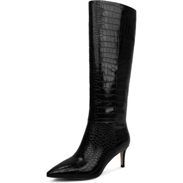 wetkiss Knee High Boots for Women, with Stiletto Heel and Pointed Toe Design, Classic and Sexy