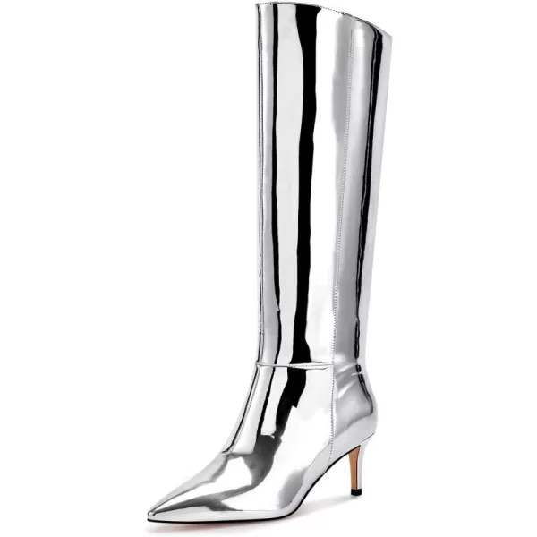wetkiss Knee High Boots for Women, with Stiletto Heel and Pointed Toe Design, Classic and Sexy