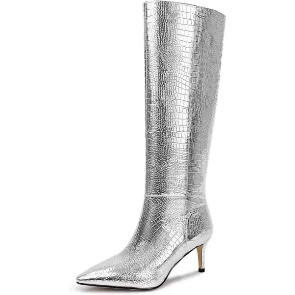 wetkiss Knee High Boots for Women, with Stiletto Heel and Pointed Toe Design, Classic and Sexy