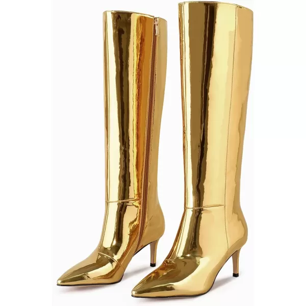 wetkiss Knee High Boots for Women, with Stiletto Heel and Pointed Toe Design, Classic and Sexy