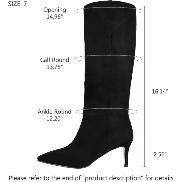 wetkiss Knee High Boots for Women, with Stiletto Heel and Pointed Toe Design, Classic and Sexy
