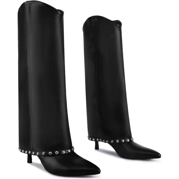 wetkiss Knee High Boots for Women, with Stiletto Heel and Pointed Toe Design, Classic and Sexy