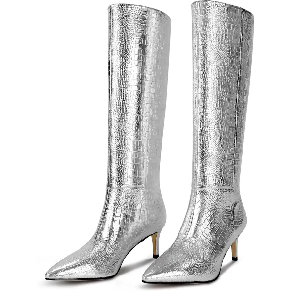 wetkiss Knee High Boots for Women, with Stiletto Heel and Pointed Toe Design, Classic and Sexy