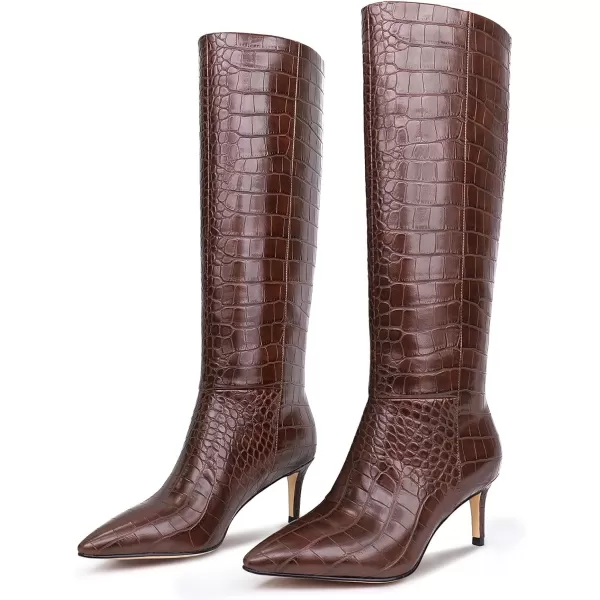 wetkiss Knee High Boots for Women, with Stiletto Heel and Pointed Toe Design, Classic and Sexy
