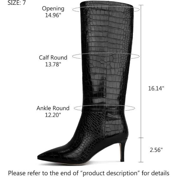wetkiss Knee High Boots for Women, with Stiletto Heel and Pointed Toe Design, Classic and Sexy