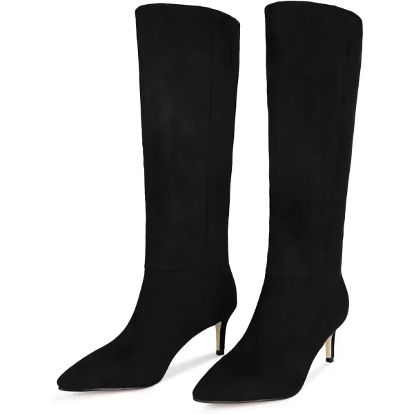 wetkiss Knee High Boots for Women, with Stiletto Heel and Pointed Toe Design, Classic and Sexy