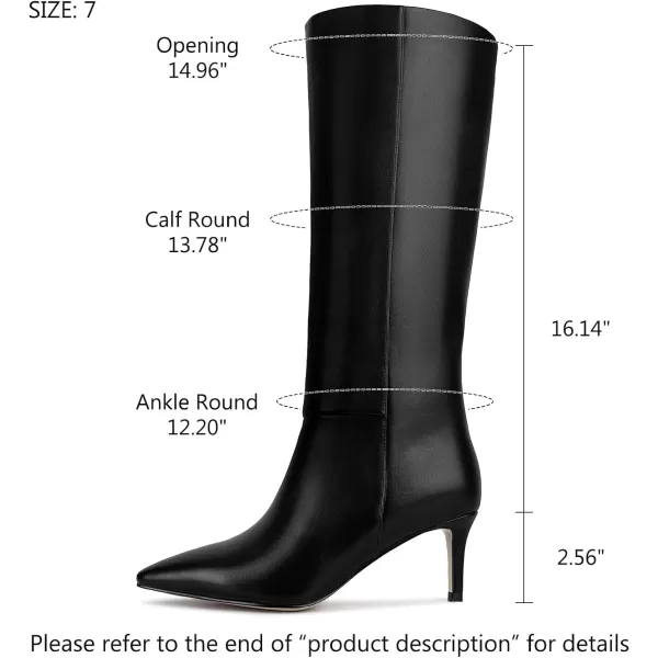 wetkiss Knee High Boots for Women, with Stiletto Heel and Pointed Toe Design, Classic and Sexy