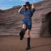 imagewetkiss Brown Cowboy Boots for Women Wide Mid Calf Western Cowgirl Chunky Boots Round Toe Pull On Casual Holiday Party Daily ShoesBlack