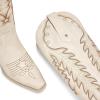 imagewetkiss Cowboy Boots for Women Knee High Cowgirl Boots Retro Embroidered Chunky Heels Pointed Toe Western Long Tall Boot Pull OnBeige
