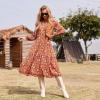 imagewetkiss Cowboy Boots for Women Knee High Cowgirl Boots Retro Embroidered Chunky Heels Pointed Toe Western Long Tall Boot Pull OnBeige