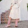 imagewetkiss Cowboy Boots for Women Knee High Cowgirl Boots Retro Embroidered Chunky Heels Pointed Toe Western Long Tall Boot Pull OnPink
