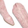 imagewetkiss Cowboy Boots for Women Knee High Cowgirl Boots Western Boots with Floral Embroidered Pointed Toe Chunky Heel Pull On Retro Vintage Classic Tall Boots for LadiesGentle Pink Floral