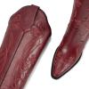 imagewetkiss Cowboy Boots for Women Knee High Cowgirl Boots Western Boots with Floral Embroidered Pointed Toe Chunky Heel Pull On Retro Vintage Classic Tall Boots for LadiesPassion Red Floral