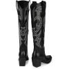 imagewetkiss Cowboy Boots for Women Knee High Cowgirl Boots Women Rhinestone Comfort Fashion Tall Sparkling Western Boots Boots for WomenAblack