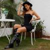 imagewetkiss Cowboy Boots for Women Knee High Cowgirl Boots Women Rhinestone Comfort Fashion Tall Sparkling Western Boots Boots for WomenAblack