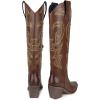 imagewetkiss Cowboy Boots for Women Knee High Cowgirl Boots Women Rhinestone Comfort Fashion Tall Sparkling Western Boots Boots for WomenBbrown Pu
