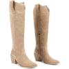 imagewetkiss Cowboy Boots for Women Knee High Cowgirl Boots Women Rhinestone Comfort Fashion Tall Sparkling Western Boots Boots for WomenDapricot