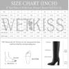 imagewetkiss Knee High Boots Women with No Zipper Slip On Boots for Work Date Dress Party Club ShoesMatte Black