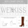 imagewetkiss Knee High Boots Women with No Zipper Slip On Boots for Work Date Dress Party Club ShoesMatte Brown