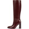 imagewetkiss Knee High Boots Women with No Zipper Slip On Boots for Work Date Dress Party Club ShoesMatte Burgundy