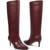 imagewetkiss Knee High Boots for Women with Kitten Heel and Pointed Toe Design Classic and SexyBurgundy