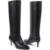imagewetkiss Knee High Boots for Women with Kitten Heel and Pointed Toe Design Classic and SexyMatte Black
