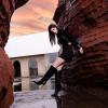 imagewetkiss Knee High Boots for Women with Pointed Toe Long Faux Leather Stiletto High Heel Boots for Women Fashion and SexyAblack