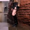 imagewetkiss Knee High Boots for Women with Pointed Toe Long Faux Leather Stiletto High Heel Boots for Women Fashion and SexyBblack