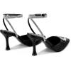 imagewetkiss Silver Heels for Bride  Sparkly Wedding Heels with Rhinestones Strappy Closed Toe Pumps for Women Formal Shoes315 Matte Black