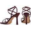 imagewetkiss Strappy Heels Women Stiletto High Heeled Sandals Adjustable Ankle Strap Square Open Toe For Homecoming Party Dress WeddingBurgundy