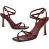 imagewetkiss Strappy Heels Women Stiletto High Heeled Sandals Adjustable Ankle Strap Square Open Toe For Homecoming Party Dress WeddingBurgundy