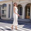 imagewetkiss Strappy Heels Women Stiletto High Heeled Sandals Adjustable Ankle Strap Square Open Toe For Homecoming Party Dress WeddingMetal Gold