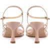 imagewetkiss Strappy Kitten Heels For Women Low Heel Comfy Sandals Adjustable Ankle Strap Round Open Toe For Homecoming Party Dress Wedding Gold Black White Red Silver AvailableNude