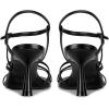 imagewetkiss Strappy Kitten Heels For Women Low Heel Comfy Sandals Adjustable Ankle Strap Round Open Toe For Homecoming Party Dress Wedding Gold Black White Red Silver AvailableBlack