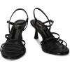 imagewetkiss Strappy Kitten Heels For Women Low Heel Comfy Sandals Adjustable Ankle Strap Round Open Toe For Homecoming Party Dress Wedding Gold Black White Red Silver AvailableBlack