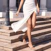 imagewetkiss Kitten Heels for Women Heels Sandals Low Heels Cute Strappy Heels Square Toe Comfortable HeelsNude