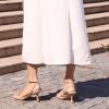 imagewetkiss Kitten Heels for Women Heels Sandals Low Heels Cute Strappy Heels Square Toe Comfortable HeelsNude