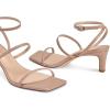 imagewetkiss Low Heel Kitten Strappy Heels for Women with Square Toe Ankle Strap Heeled Sandals for Dress Wedding Party Club Date WorkMatte Nude