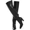 imagewetkiss Thigh High Boots for Women Over the Knee Boots with Chunky Heel Side Zipper Wide Calf Design Stylish and ComfyBlack